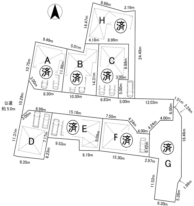 【最後の1区画です！】◆犬山市裏之門　D区画　「楽田」駅徒歩２分の区画図